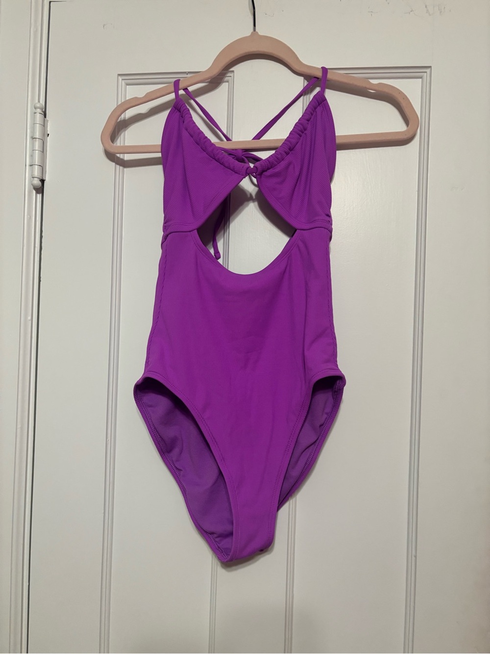 Xhilaration Bright Purple One-Piece Swimsuit with Twist Back size medium